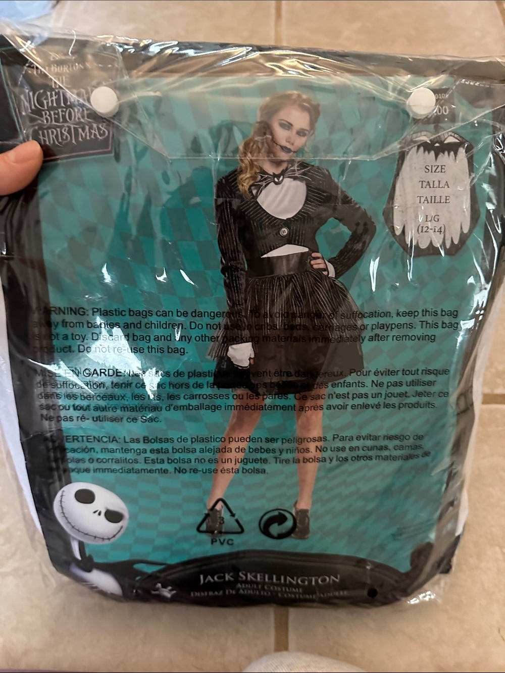 Nightmare Before Christmas Jack Skellington Kids Black Costume Dress
